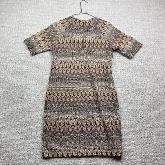 Twik By Simons Bodycon Dress Boho Retro Missoni-Style Multicolor 70's Chic Sz L - Picture 12 of 16